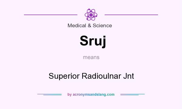 What does Sruj mean? It stands for Superior Radioulnar Jnt