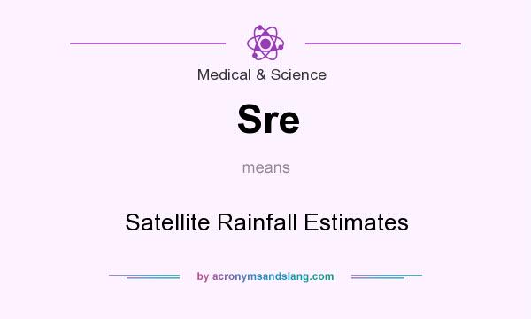 What does Sre mean? It stands for Satellite Rainfall Estimates