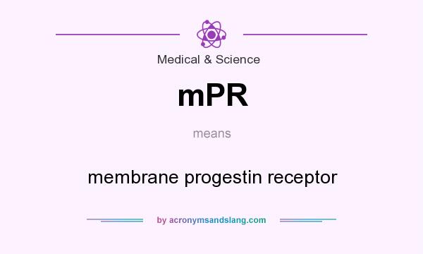 What does mPR mean? It stands for membrane progestin receptor