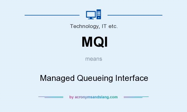 What does MQI mean? It stands for Managed Queueing Interface
