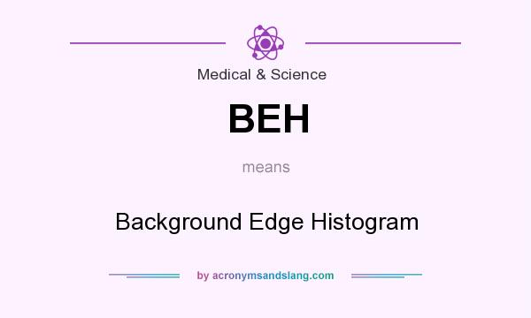 What does BEH mean? It stands for Background Edge Histogram