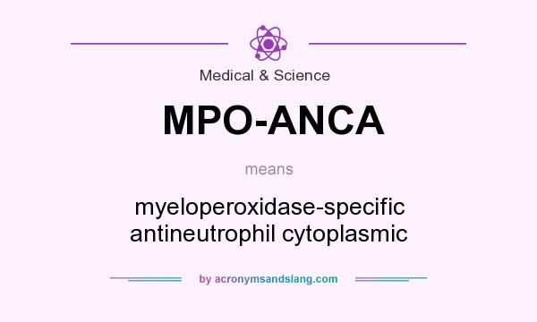 What does MPO-ANCA mean? It stands for myeloperoxidase-specific antineutrophil cytoplasmic