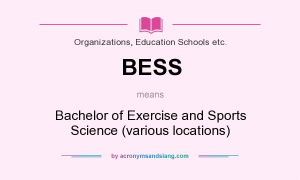 What does BESS mean? It stands for Bachelor of Exercise and Sports Science (various locations)