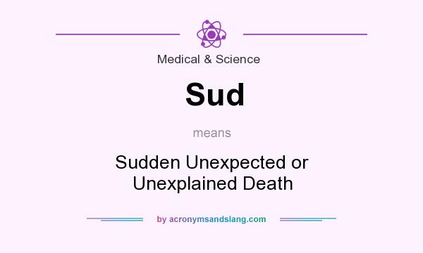 What does Sud mean? It stands for Sudden Unexpected or Unexplained Death