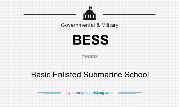 What does BESS mean? It stands for Basic Enlisted Submarine School