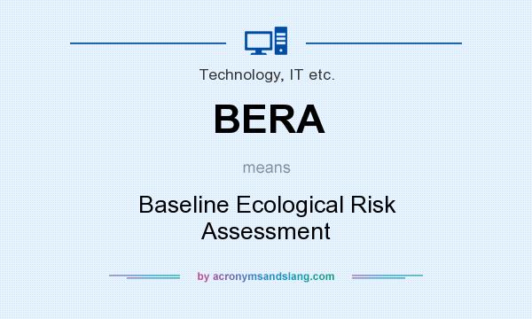 What does BERA mean? It stands for Baseline Ecological Risk Assessment