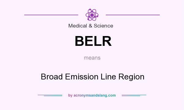 What does BELR mean? It stands for Broad Emission Line Region