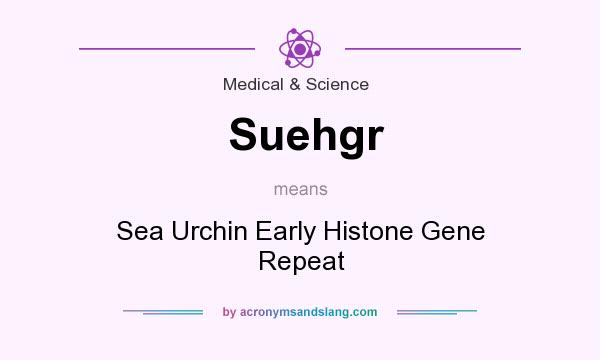 What does Suehgr mean? It stands for Sea Urchin Early Histone Gene Repeat