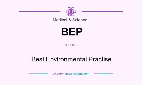 What does BEP mean? It stands for Best Environmental Practise