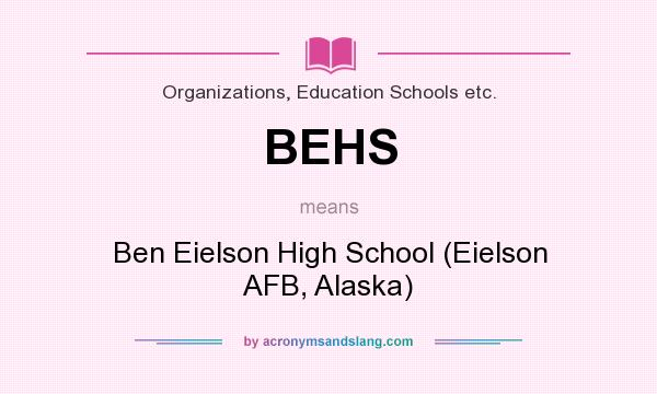 What does BEHS mean? It stands for Ben Eielson High School (Eielson AFB, Alaska)