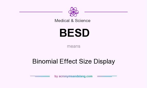 What does BESD mean? It stands for Binomial Effect Size Display