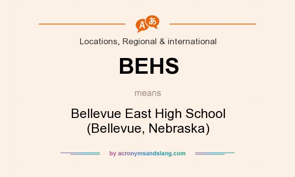 What does BEHS mean? It stands for Bellevue East High School (Bellevue, Nebraska)