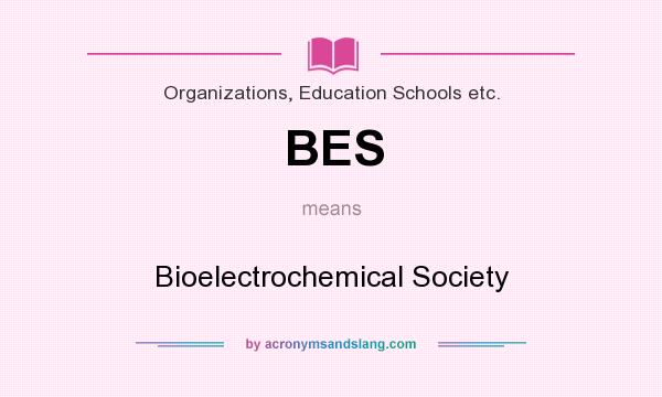 What does BES mean? It stands for Bioelectrochemical Society