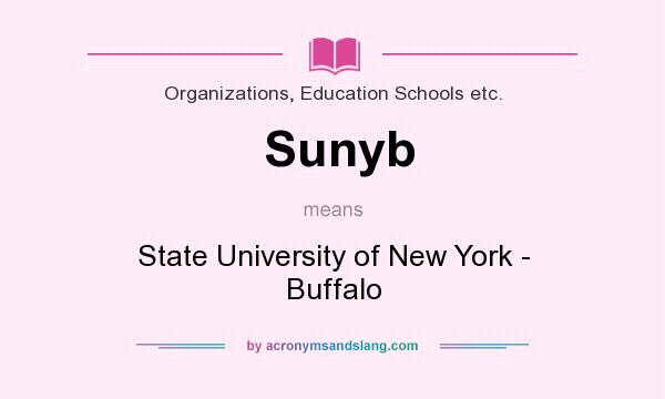 What does Sunyb mean? It stands for State University of New York - Buffalo