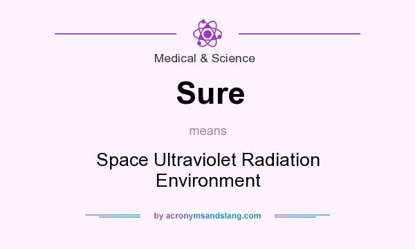 What does Sure mean? It stands for Space Ultraviolet Radiation Environment