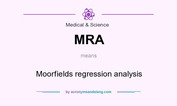 What does MRA mean? It stands for Moorfields regression analysis