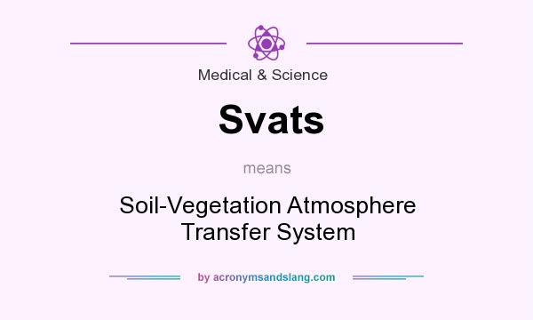 What does Svats mean? It stands for Soil-Vegetation Atmosphere Transfer System
