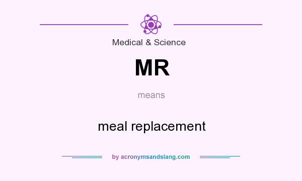 What does MR mean? It stands for meal replacement