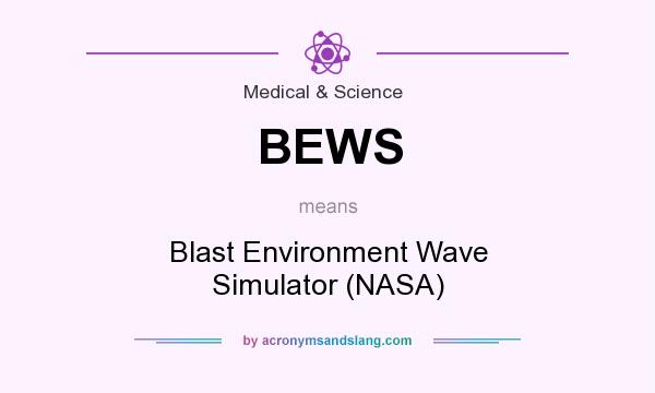 What does BEWS mean? It stands for Blast Environment Wave Simulator (NASA)