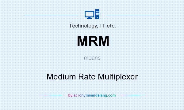 What does MRM mean? It stands for Medium Rate Multiplexer