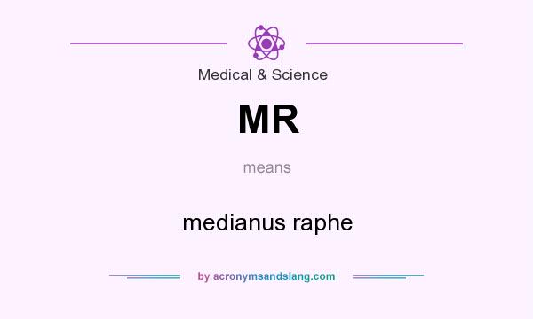 What does MR mean? It stands for medianus raphe