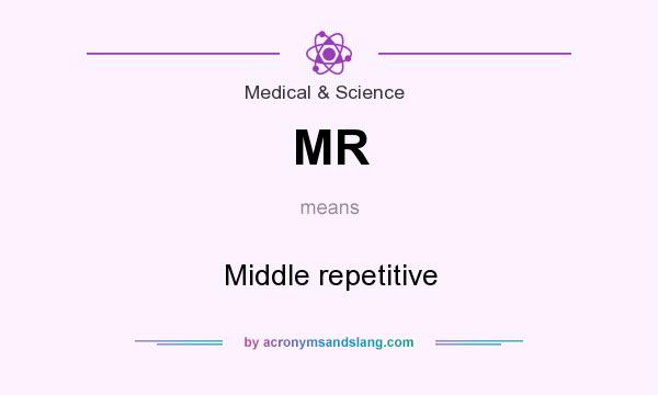 What does MR mean? It stands for Middle repetitive