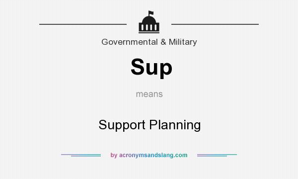 What does Sup mean? It stands for Support Planning