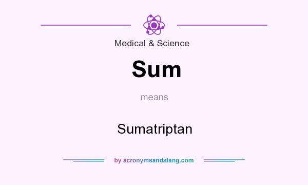 What does Sum mean? It stands for Sumatriptan