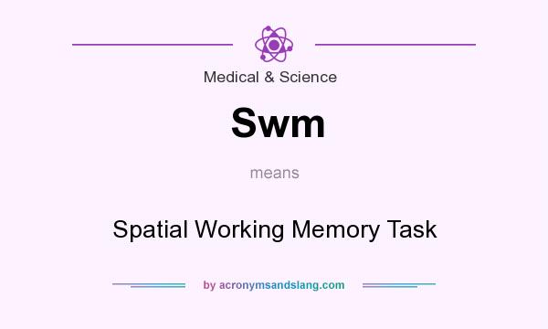 What does Swm mean? It stands for Spatial Working Memory Task