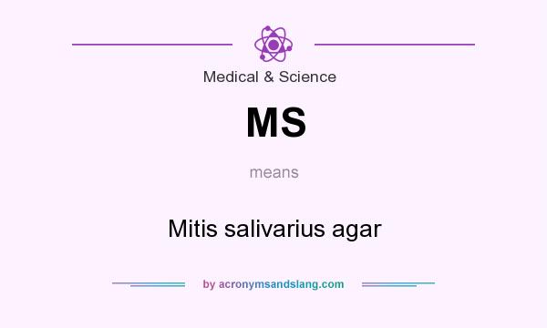 What does MS mean? It stands for Mitis salivarius agar