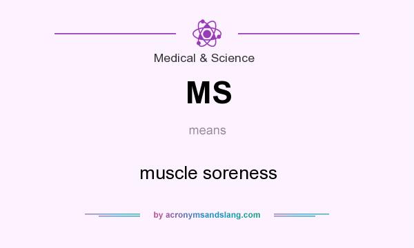 What does MS mean? It stands for muscle soreness