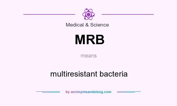 What does MRB mean? It stands for multiresistant bacteria