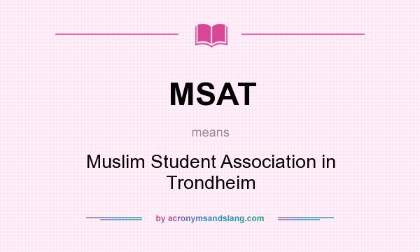 What does MSAT mean? It stands for Muslim Student Association in Trondheim
