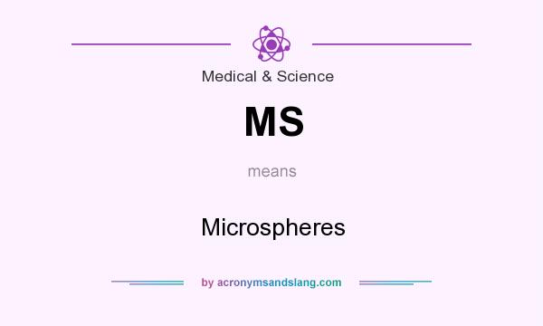 What does MS mean? It stands for Microspheres