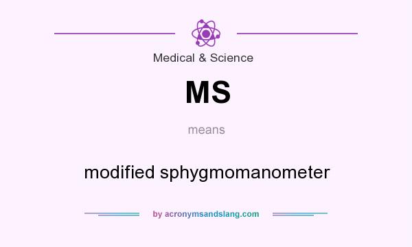 What does MS mean? It stands for modified sphygmomanometer