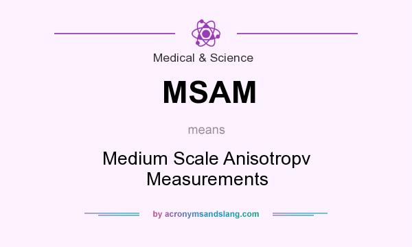 What does MSAM mean? It stands for Medium Scale Anisotropv Measurements