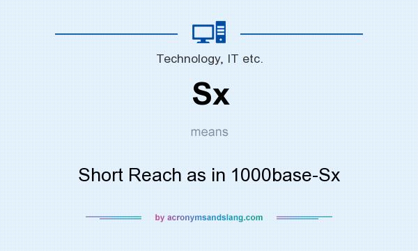 What does Sx mean? It stands for Short Reach as in 1000base-Sx