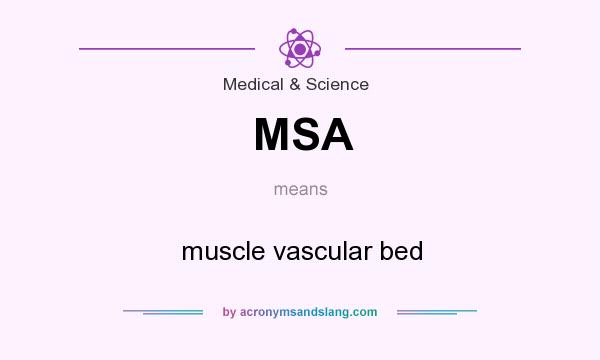What does MSA mean? It stands for muscle vascular bed