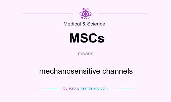 What does MSCs mean? It stands for mechanosensitive channels