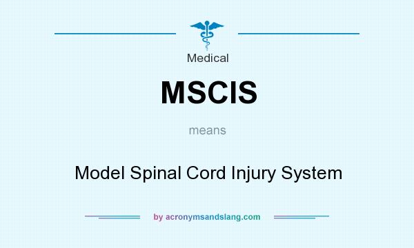 What does MSCIS mean? It stands for Model Spinal Cord Injury System