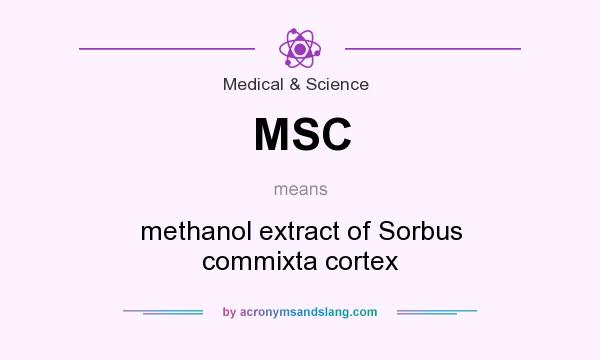 What does MSC mean? It stands for methanol extract of Sorbus commixta cortex
