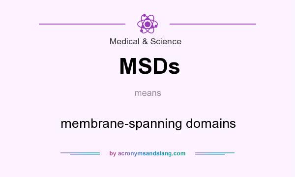 What does MSDs mean? It stands for membrane-spanning domains