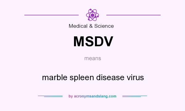 What does MSDV mean? It stands for marble spleen disease virus