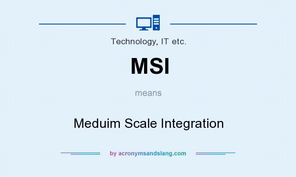 What does MSI mean? It stands for Meduim Scale Integration
