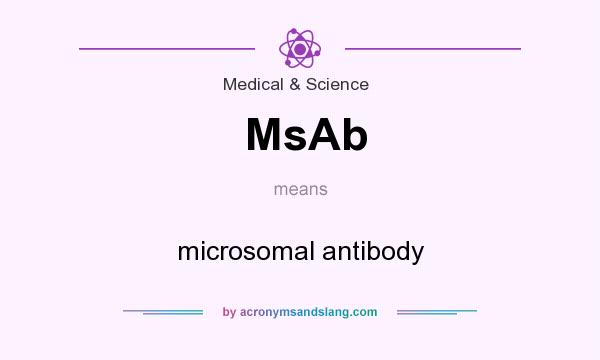 What does MsAb mean? It stands for microsomal antibody