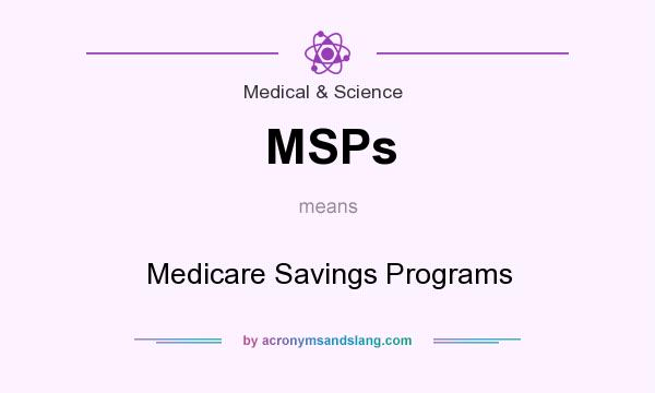 What does MSPs mean? It stands for Medicare Savings Programs