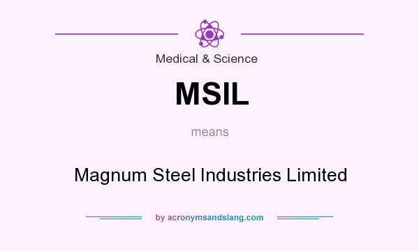 What does MSIL mean? It stands for Magnum Steel Industries Limited