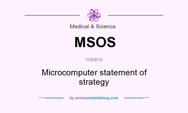 What does MSOS mean? It stands for Microcomputer statement of strategy