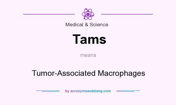 What does Tams mean? It stands for Tumor-Associated Macrophages