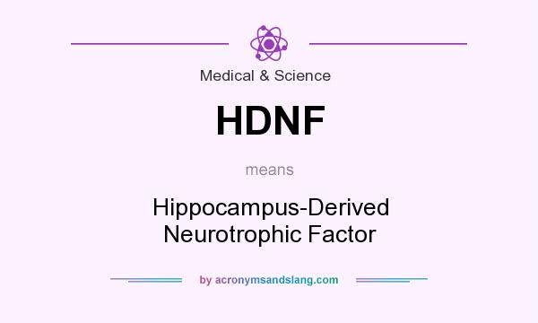 What does HDNF mean? It stands for Hippocampus-Derived Neurotrophic Factor